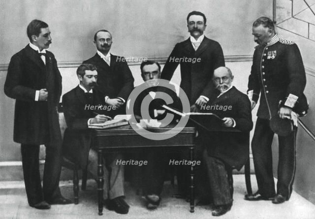 The organisers of the Athens Olympics, 1906, (1936). Artist: Unknown