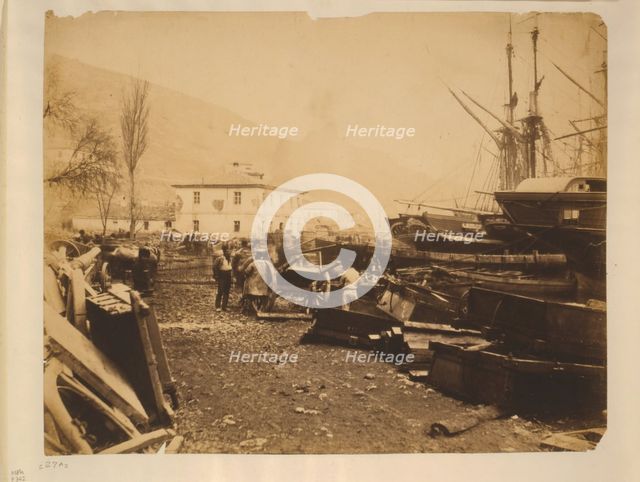 The Ordnance Wharf, Balaklava, 1855.