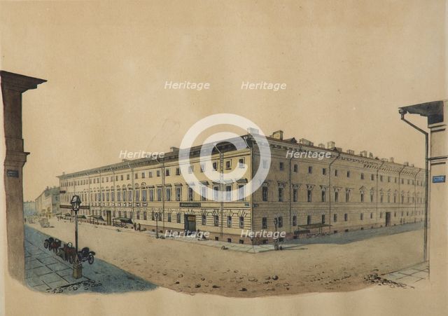 The ordonance house at Sadovaya Street in Petersburg, 1862. Artist: Bagantz, Friedrich Heinrich (1834-1873)