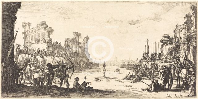 The Ordeal by Arrows (Saint Sebastian), c. 1632/1633. Creator: Jacques Callot.