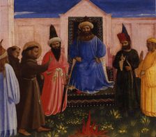 The ordeal of fire of Saint Francis before the Sultan
