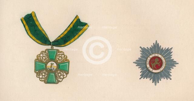 'The Order of the Lion of Baden (Golden Lion of Daringen)', c19th century. Artist: Unknown.