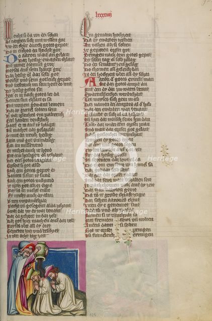 The Ordination of Aaron's Sons; Weltchronik, about 1400-1410. Creator: Unknown.