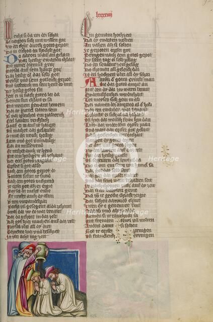 The Ordination of Aaron's Sons; Weltchronik, about 1400-1410. Creator: Unknown.