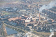 The ore preparation plant at Scunthorpe Steel Works, North Lincolnshire, 2016. Creator: Dave MacLeod