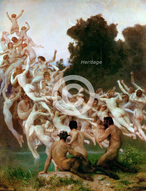 The Oreads (Les Oréades). Artist: Bouguereau, William-Adolphe (1825-1905)