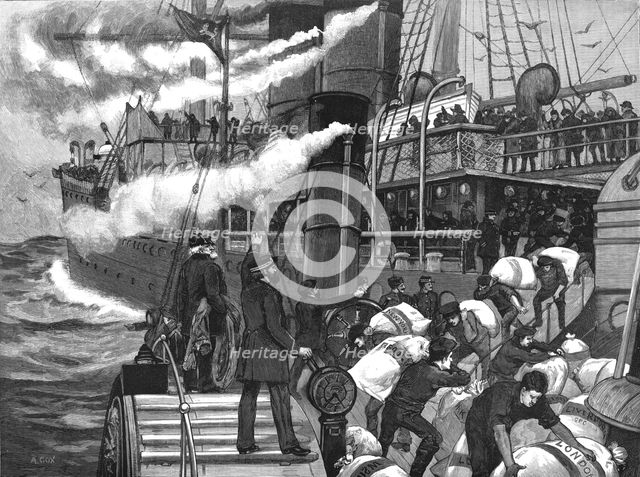 'The 'Oregon' Landing Mails at Queenstown', 1886.  Creator: Unknown.