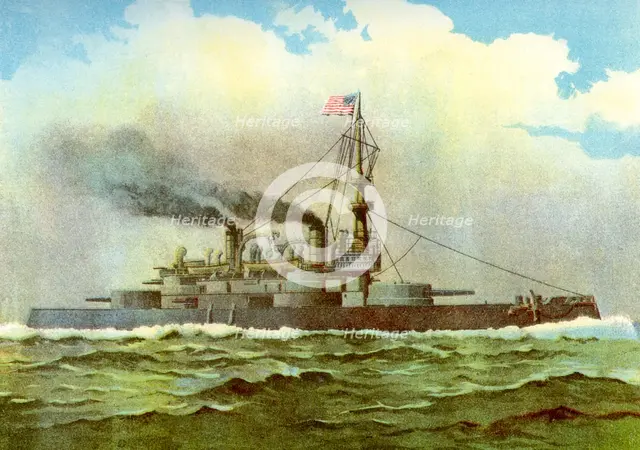 'The 'Oregon's' race for Cuba', 1898. Artist: Unknown