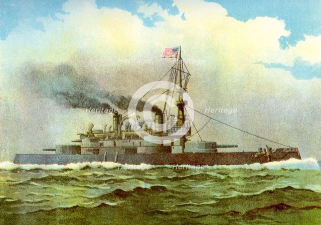 'The 'Oregon's' race for Cuba', 1898. Artist: Unknown