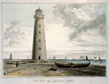 The Orford Ness Lighthouses, Suffolk 1822. Creator: William Daniell