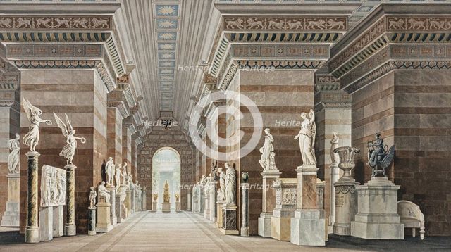 The Orianda Palace in the Crimea. Crimean Museum, Beneath the Temple Pavillion in the Centre of the 