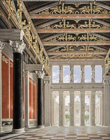 The Orianda Palace in the Crimea. Interior Perspective of the Great Hall, 1846
