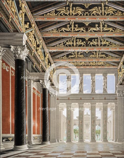 The Orianda Palace in the Crimea. Interior Perspective of the Great Hall, 1846.