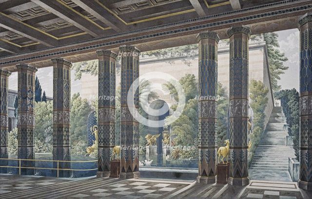 The Orianda Palace in the Crimea. Perspective View of the Grand Pool to the North of the Imperial Ga