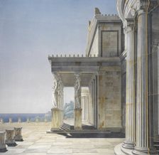 The Orianda Palace in the Crimea. Perspective View of the Sea Terrace, 1847