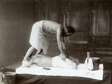 The Oriental bath. Massage 1880s. Artist: Dmitri Ivanovich Yermakov