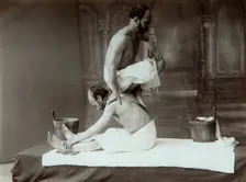 The Oriental bath. Massage 1880s. Artist: Dmitri Ivanovich Yermakov
