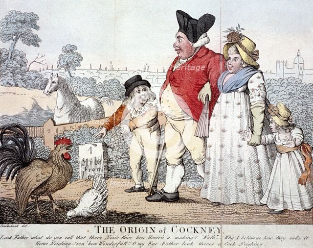 'The origin of Cockney,' London, c1800. Artist: Anon