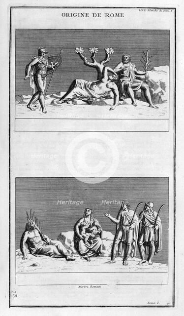 'The origin of Rome', 1757. Artist: Bernard de Montfaucon