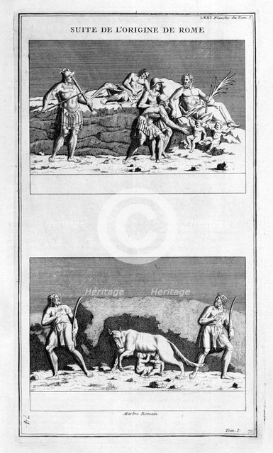 'The origin of Rome', 1757. Artist: Bernard de Montfaucon