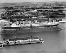 The original RMS Mauretania in the floating dry dock, Southampton, Hampshire, 1933. Artist: Aerofilms