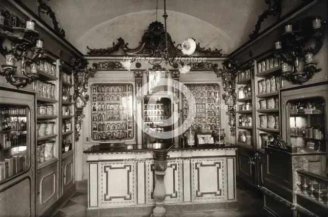 The ornate sixteenth-century pharmacy of S Maria della Scala, Sorrento..., c1890s. Creator: Unknown.