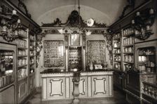 The ornate sixteenth-century pharmacy of S Maria della Scala, Sorrento..., c1890s. Creator: Unknown