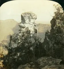 The Orphan and Indian Face Rocks,...Blue Mountains, N.S.W., Australia 1909. Creator: George Rose