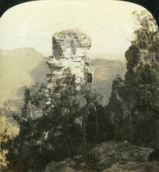 The Orphan and Indian Face Rocks,...Blue Mountains, N.S.W., Australia 1909. Creator: George Rose