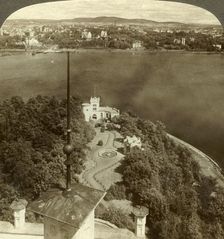 The Oscarshal Royal Gardens and Christiania, from the Chateau, Norway c1905. Creator: Unknown