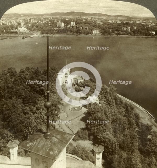 'The Oscarshal Royal Gardens and Christiania, from the Chateau, Norway', c1905. Creator: Unknown.
