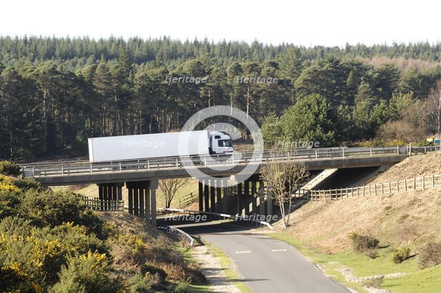 The A31 Dual Carriageway through New Forest Artist: Unknown.
