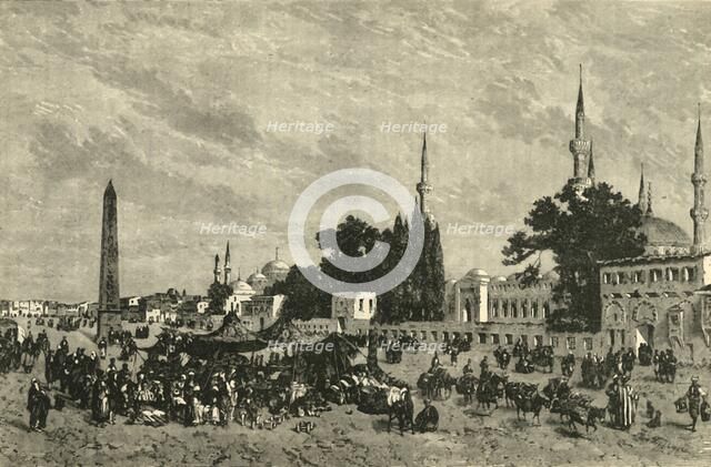 'The "At-Meidan" - Ancient Hippodrome - With Column of Theodosius, Constantinople', 1890.   Creator: Unknown.