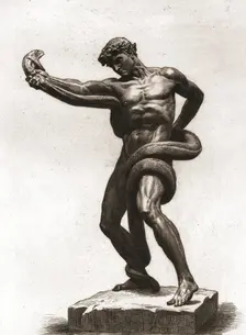 The Athlete Wrestling With A Python after 'Sir Frederick Leighton, P.R.A. c1880-83. Creator: A Gilbert