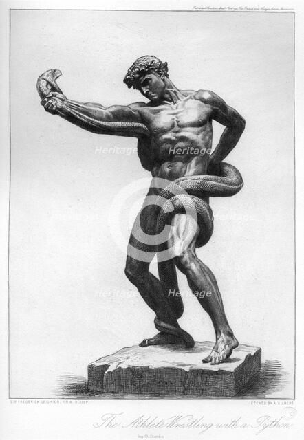 'The Athlete Wrestling with a Python', c1880-1882. Artist: A Gilbert