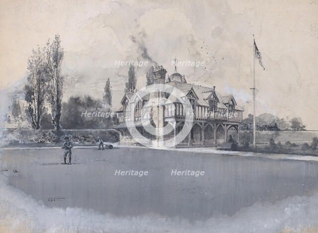 The Athletic Club at Bowling Green, ca. 1900. Creator: Harry Fenn.