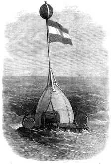 The Atlantic Telegraph Expedition: the second buoy...where the cable was grappled, Aug. 8, 1865. Creator: Unknown