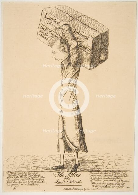 The Atlas of the Landed Interest, February 18, 1784. Creator: James Sayers.