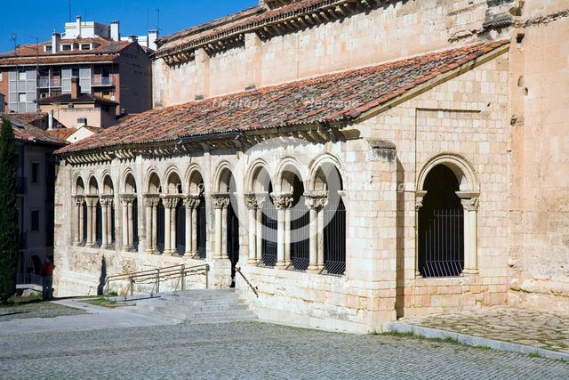 The atrium and portico of San Millan Church (Iglesia San Millan), Segovia, Spain, 2007. Artist: Samuel Magal