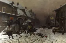 The Attack at Dawn, 1877. Creator: Alphonse de Neuville