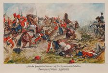 The attack of the French hussars on the 2nd Pomeranian Battalion. Dannigkow-Möckern, 5 April 1813