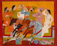The Attack of Bees, Folio from a Madhumalati-varta series, 1799. Creator: Bhagvan Das