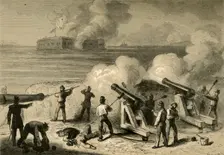 The Attack of Fort Sumter (1878). Creator: Albert Bobbett