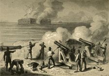 The Attack of Fort Sumter (1878). Creator: Albert Bobbett