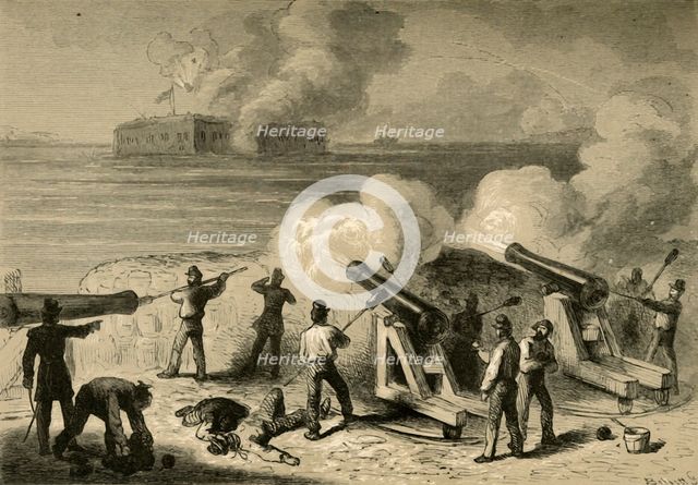 'The Attack of Fort Sumter', (1878). Creator: Albert Bobbett.