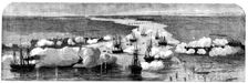 The Attack on the Peiho Forts by the English and French Fleets, 1858. Creator: Harvey Orrin Smith