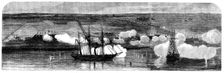 The Attack on the Peiho Forts by the English and French Fleets, 1858. Creator: Harvey Orrin Smith