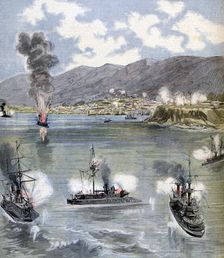 The attack on Valparaiso, the Chilean Revolution, 1891