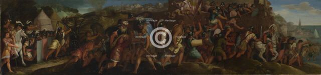 The Attack on Cartagena, after 1566. Artist: Licinio, Giulio (1527-1591)