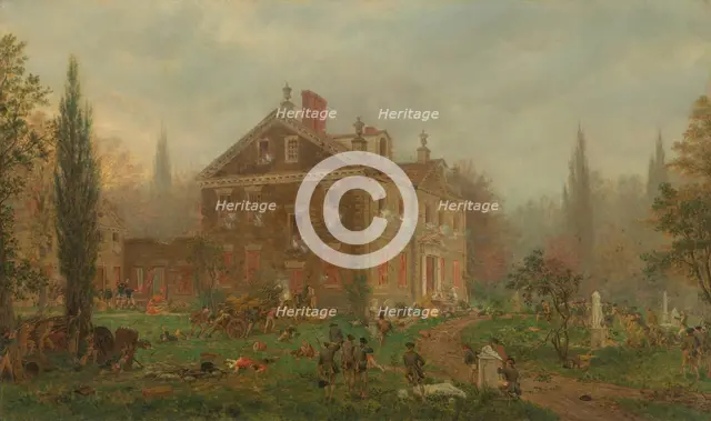The Attack on Chew's House during the Battle of Germantown, 1777, 1878. Creator: Edward Lamson Henry.